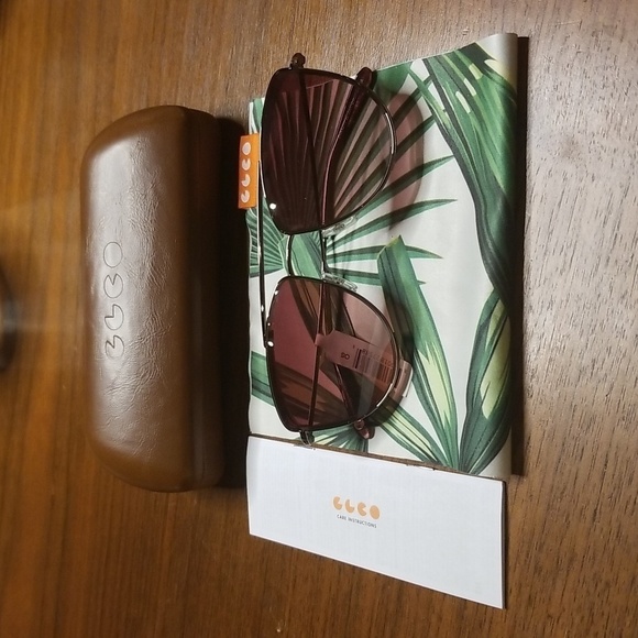 💕GARRETT LEIGHT💕 Zephyr Sunglasses ~ Plum Velvet Pink Blush Mirror Lens NWT - Picture 13 of 16